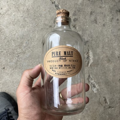 Nikka Whiskey Suntory Single Malt Empty Bottle Pure Malt Black JAPAN