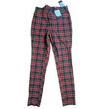 Tommy Hilfiger Womens Plaid Tribeca Skinny-Leg Ankle Pants 6 H18PT92V NWT