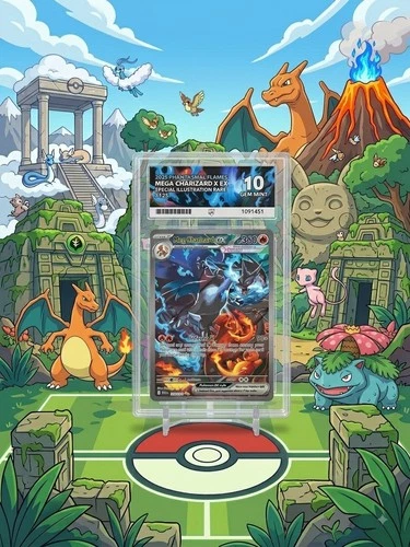 Mega Charizard X EX 125/094 Special Illustration Rare ACE 10 Perfect Subgrades