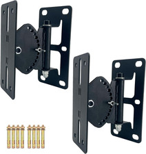 Speaker Wall Mount Bracket Tilting Swivel Heavy Duty 100lbs 8-15" 2 Pack Black