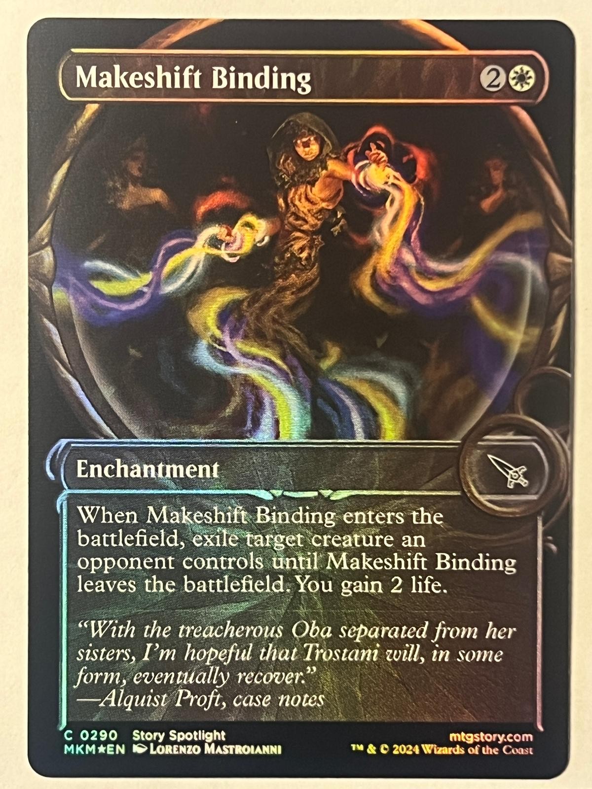 MTG MAKESHIFT BINDING (SHOWCASE) MURDERS AT KARLOV MANOR 290 FOIL NM