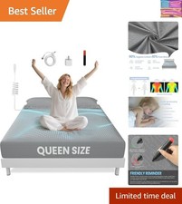 Grounding Sheets Gray Queen Size - 90 Organic Cotton  10 Pure Silver Fitte...