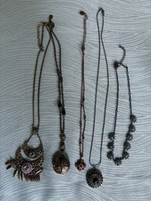 Vintage Chic Necklace Lot! Sweet Romance Locket, Boho & Rhinestone Necklaces