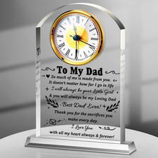 to My Dad Clock Gifts from Daughter Son Acrylic Clock Gift for Father'S Day Birt
