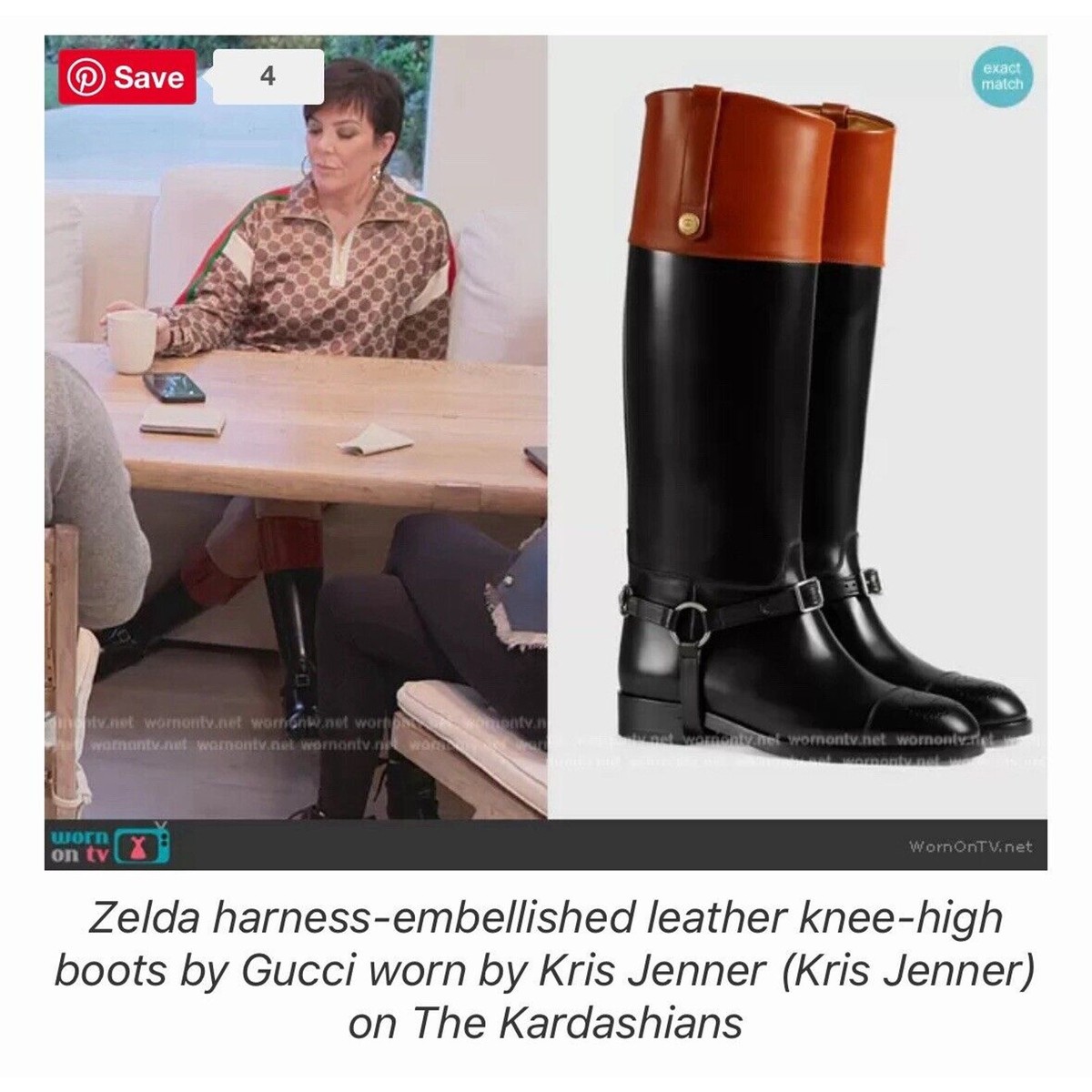 Gucci Zelda Horsebit Harness Knee High Two Tone Leather Boots US 7