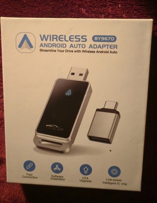 Android Auto Wireless Adapter,  BY967D Convert Wired To Wireless, W/ Warranty 