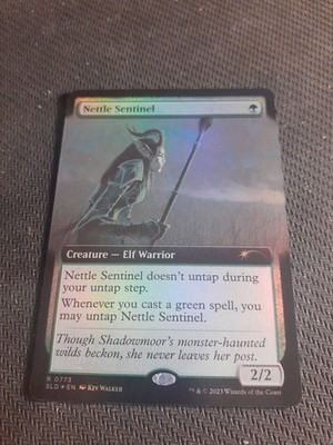 MTG Nettle Sentinel 0773 Secret Lair Drop 2024 Extended Art Rare Foil Creature