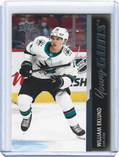William Eklund 2021-22 Upper Deck Young Guns Rookie Card #475 RC Senators. rookie card picture
