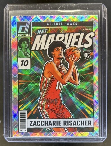 2024-25 Panini Donruss Zaccharie Risacher Net Marvels RC Diamond #14 Hawks