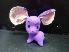 Vintage Dakin Dream Pets Purple Big Ear Mouse Stuffed Animal Japan 1970  s
