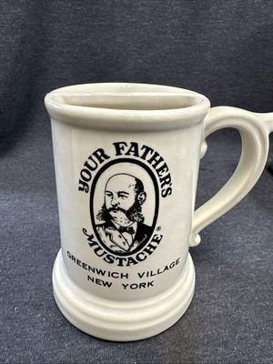 Greenwich Village Vintage Your Father's Mustache mug EUC Under Your Nose T7A