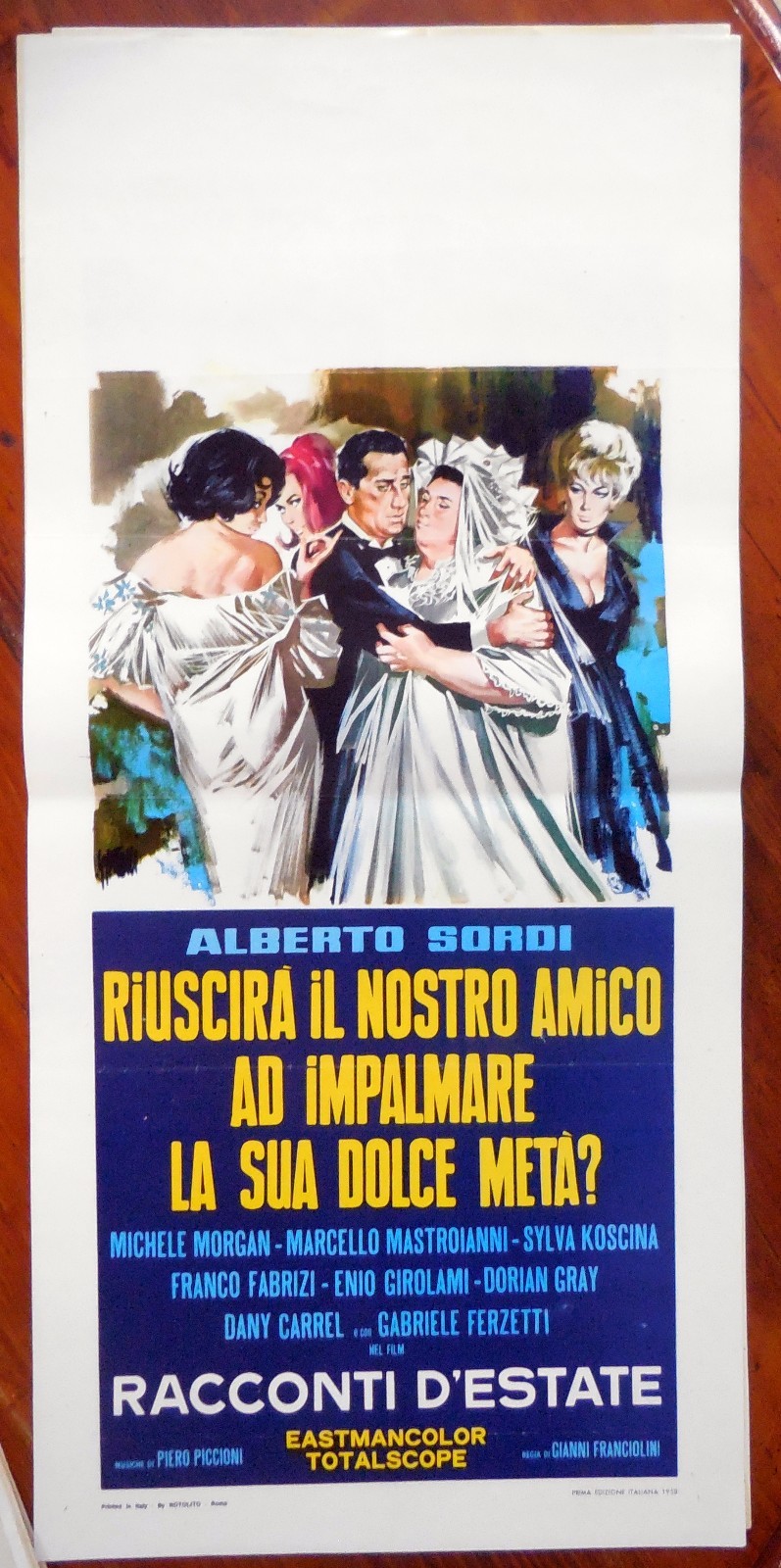 Locandina originale film Racconti d'estate (1958) - Regia di Gianni Franciolini