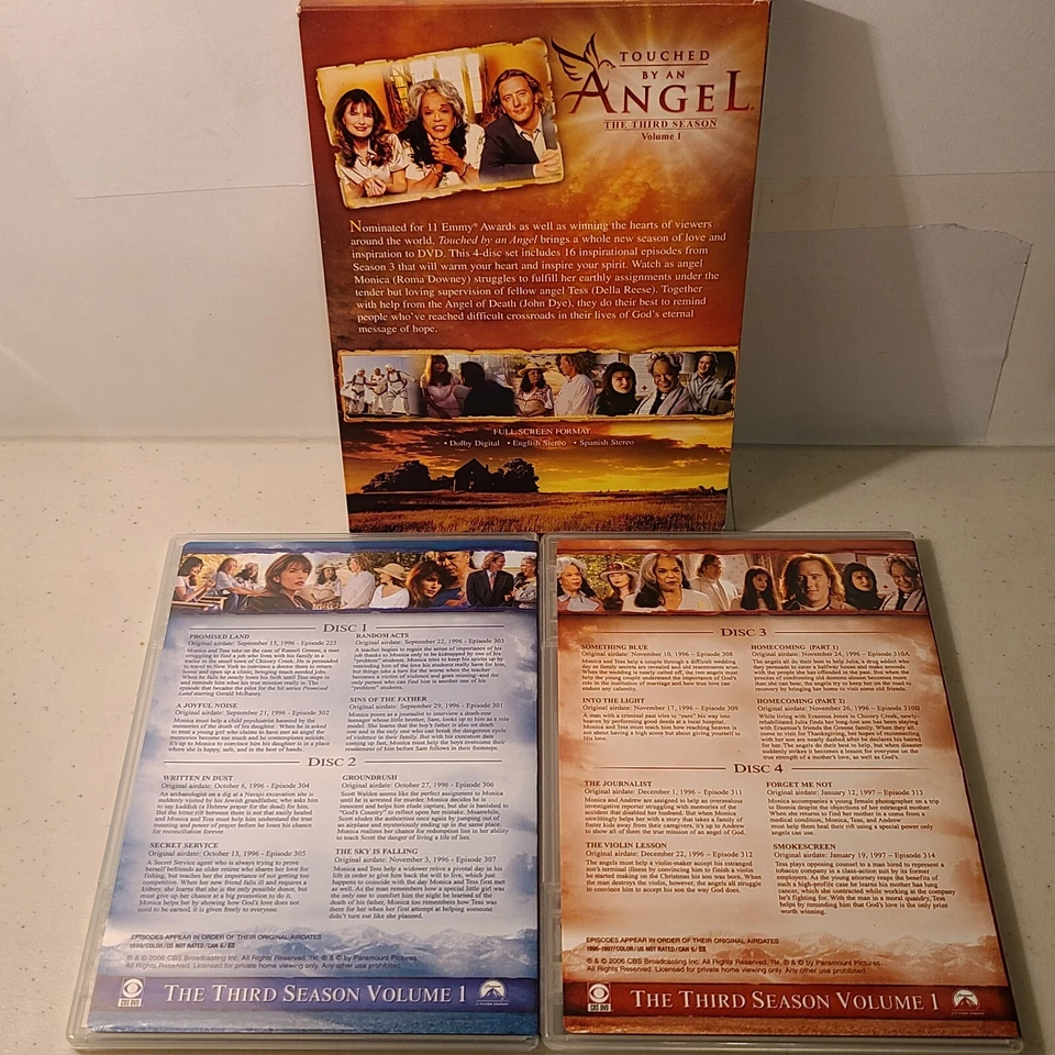 Touched by an Angel - сезон 3 том 1 (DVD, 2004, набор из 4 дисков) - Изображение 2 из 4