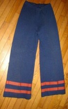 Vintage KNIT High Waisted Flared Wide Leg Pants Bell Bottom 60s Retro ROCKABILLY