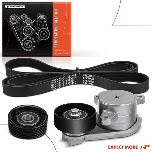 Kit de componentes de transmisión por correa Serpentine de 3 piezas para Mazda 6 2003 2004 2005-2008 V6 3,0 L - Imagen 8 de 9