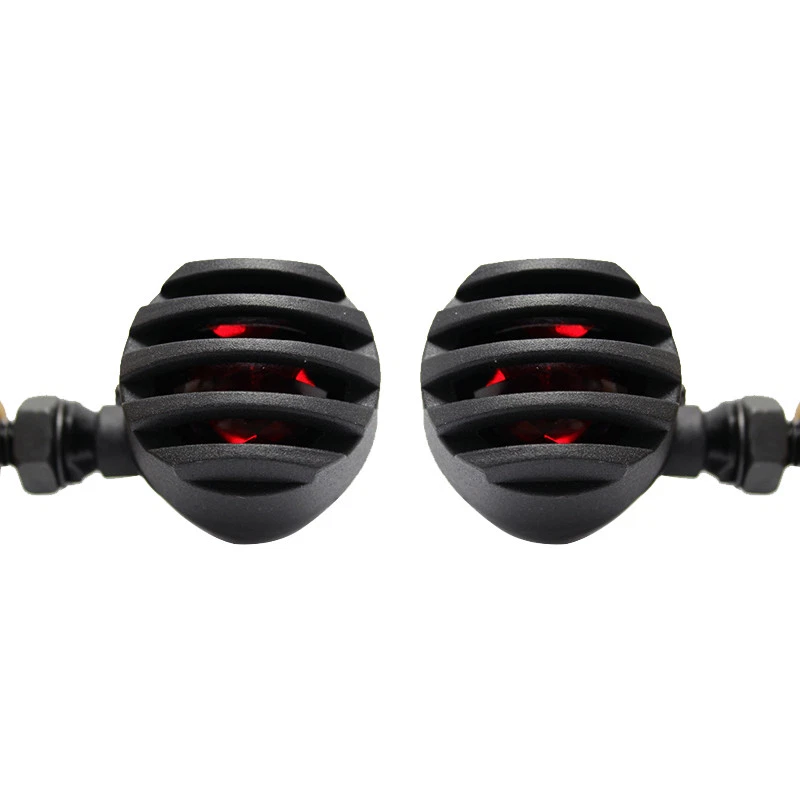 Luz indicadora de dirección intermitente bala negra para Harley Bobber Chopper Cruiser Foto 3 de 4