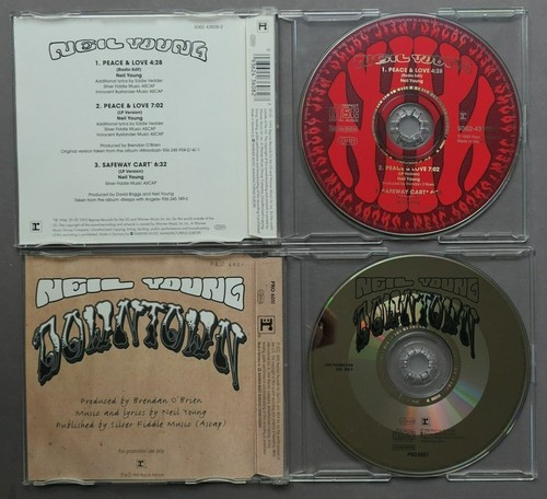 2 x Maxi-CD Neil Young – Peace & Love Reprise & Downtown (Promo) PRO 6051 MINT- - Bild 3 von 7