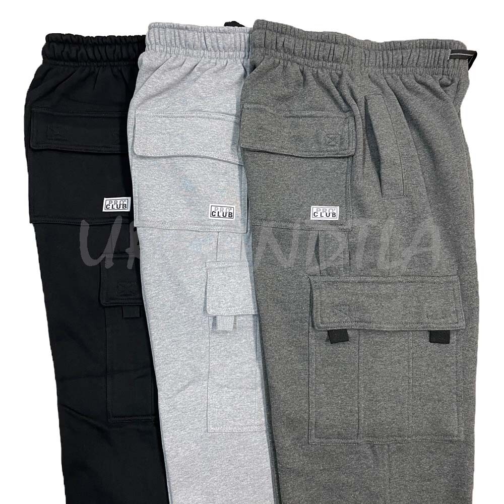 Pro Club Men's Heavyweight Fleece Cargo Sweatpants XS-3XL - Main Image
