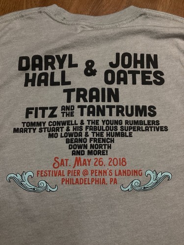 HoagieNation Festival 2018 Shirt Size S Hall & Oates Fitz And The Tantrums - Picture 2 of 4