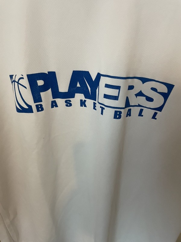 Used Players basketball training Logo T-shirts White Large - Tokyo Japan