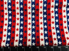 Tina Scrap 8"x21" Red White Blue USA Flag Stripe Star Patriotic Cotton Fabric