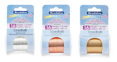 Beadalon  ColourCraft  Dead-soft Copper Wire Tarnish resistant * Many Colors