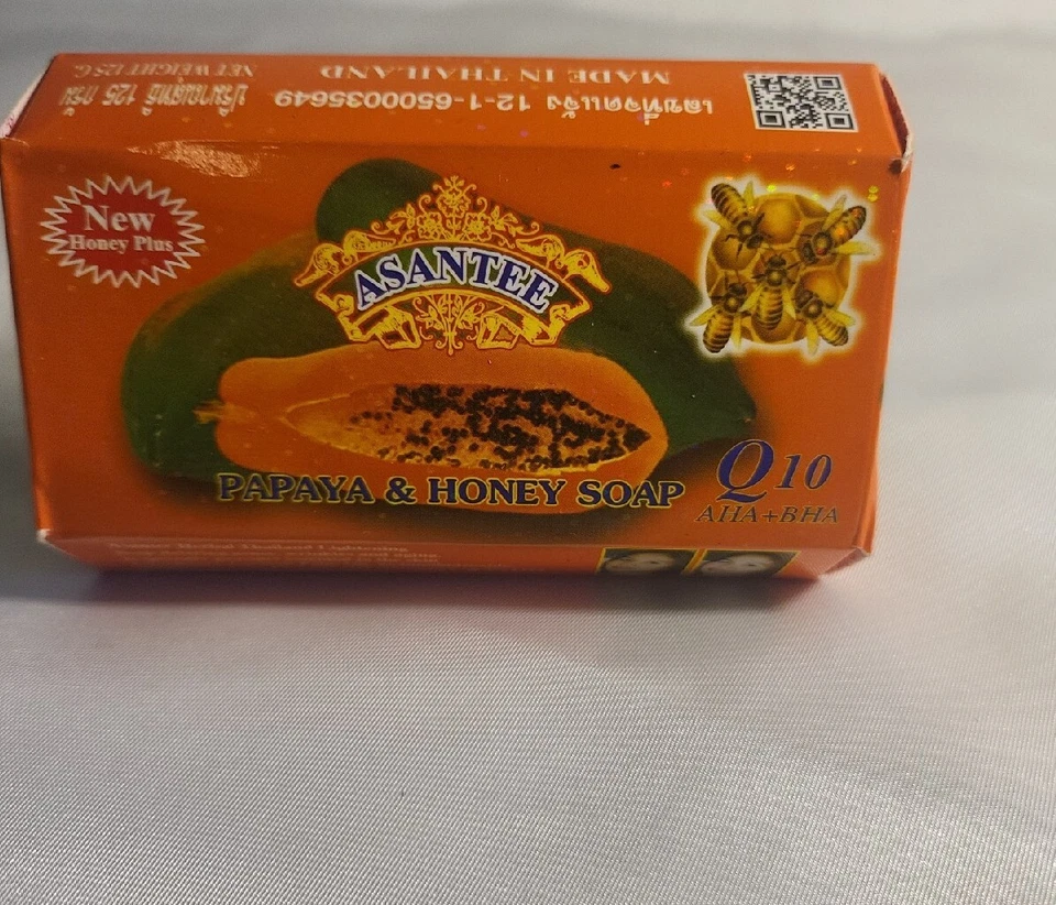 1× PAPAYA and HONEY Soap Asantee Face And body Anti Acne Wrinkles & Aging125 g - Image 2 of 4
