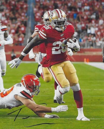 Tevin Coleman signed autographed San Francisco 49ers football 8x10 photo proof - Afbeelding 1 van 2