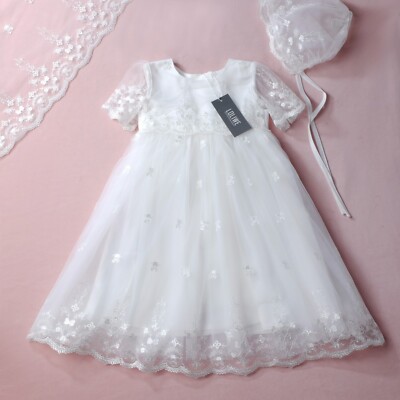 2tlg. Taufkleid Mädchenkleid Festkleid Blumenmädchen BM16