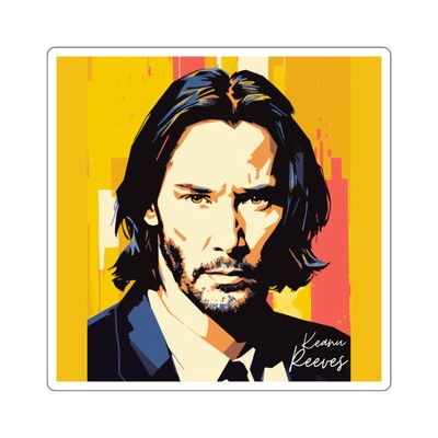 Keanu Reeves Movie Actor - 4 inch by 4 inch Square Sticker | eBay