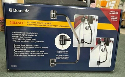 Dometic DM-3940 RV Locking Security Hand Rail with Keys motor home door lock NEW