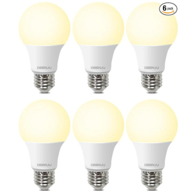 LED Light Bulbs 60W Equivalent, A19 Light Bulb Soft White 2700K 800LM 8.5 Watt,