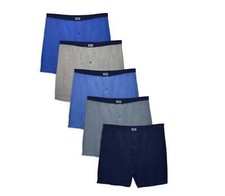 Fruit of the Loom Men's 5-Pack Soft Stretch Knit Boxer - Colors May Vary Large,