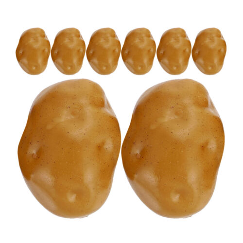 8pcs Artificial Potatoes Fake Potatoes Realistic Lifelike Vegetable Home