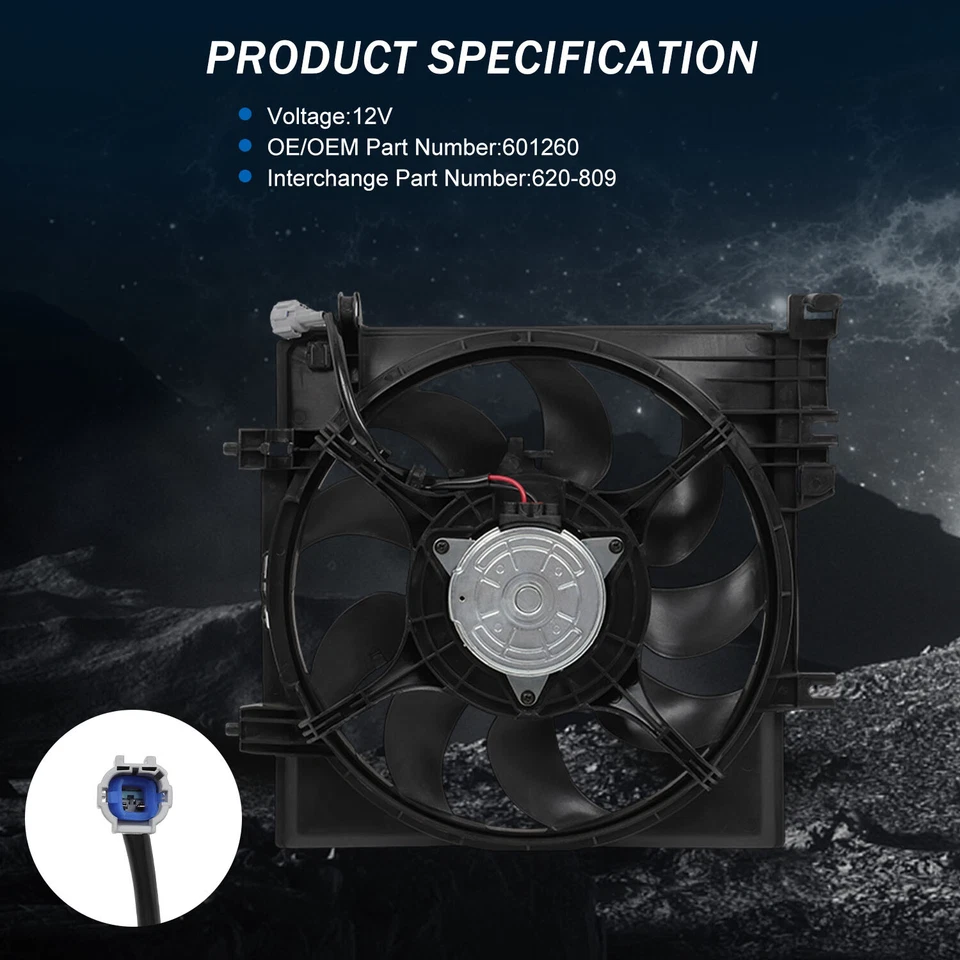 Conjunto de ventilador de refrigeración del radiador para Subaru XV Crosstrek 2013-2015 2,0 L 1995CC H4 Foto 4 de 4