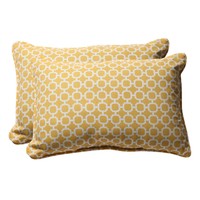 Pillow Perfect Decorative Yellow/white Geometric Rectangle Toss Pillow 2-pack on sale Pillow Perfect Decorative Yellow/white Geometric Rectangle Toss Pillow 2-pack on sale