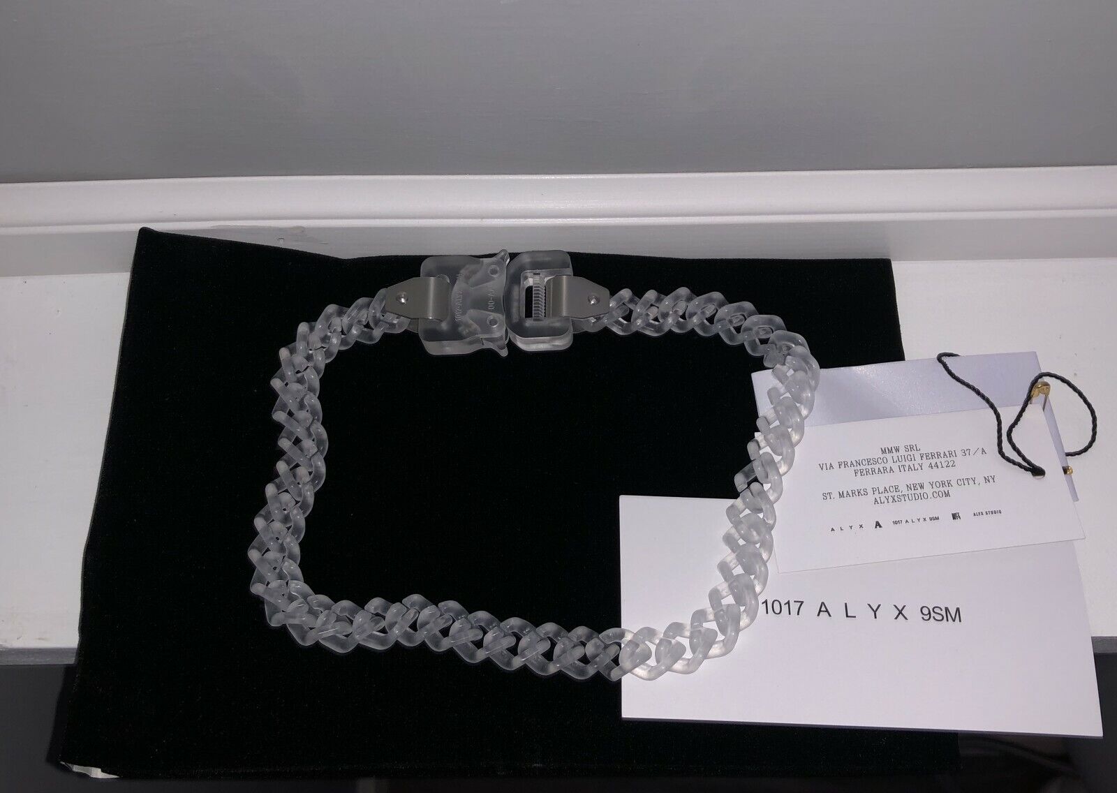 Alyx 9SM Transparent Chain Buckle Necklace - Ships Same Day