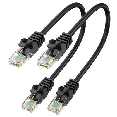Cat6 Ethernet Cable 1FT 2-Pack Short Patch Cable 1 Foot Cord Cat 6 Cable Inte...