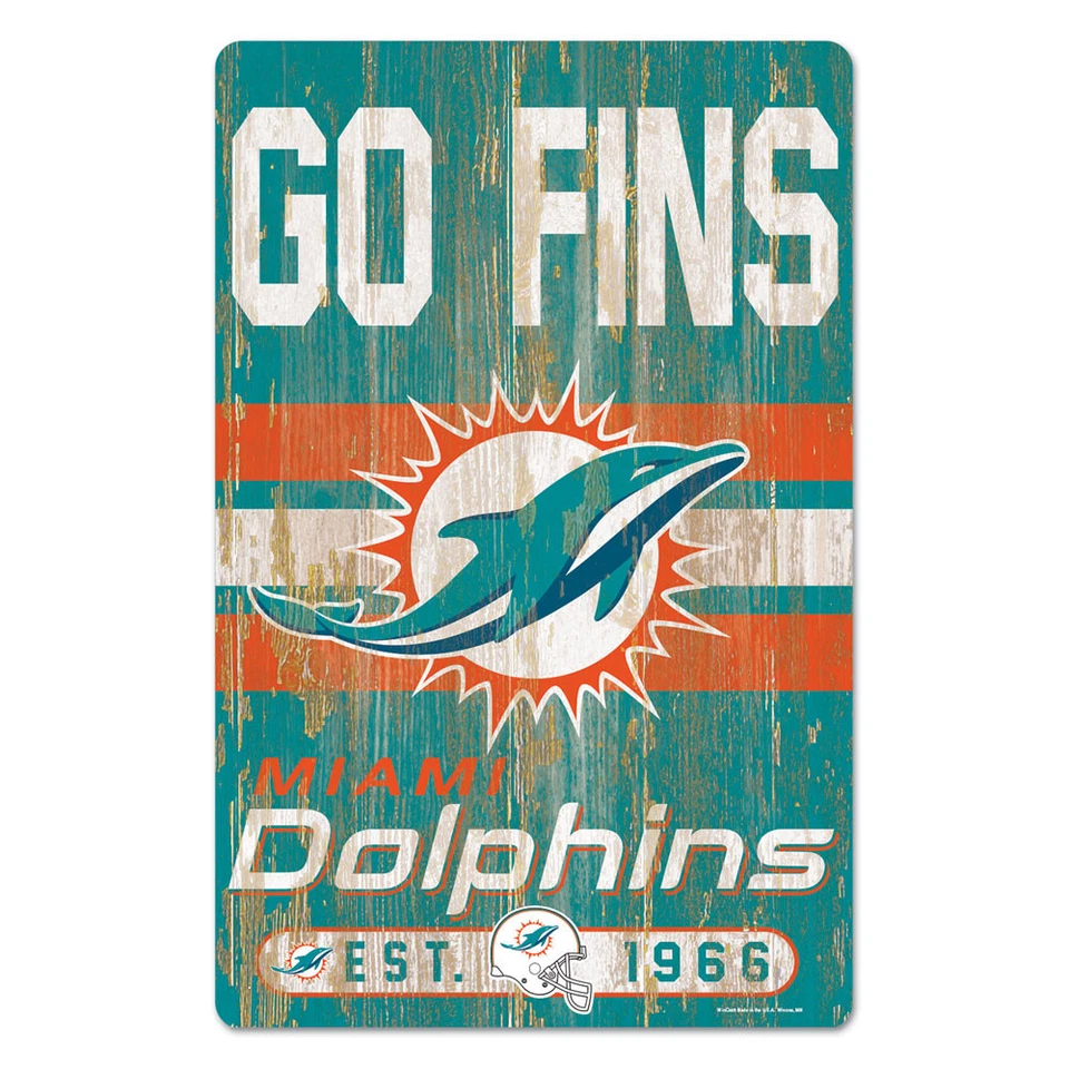NFL Miami Dolphins Slogan Wood Sign Holzschild Holz Deko Football - Bild 1 von 1