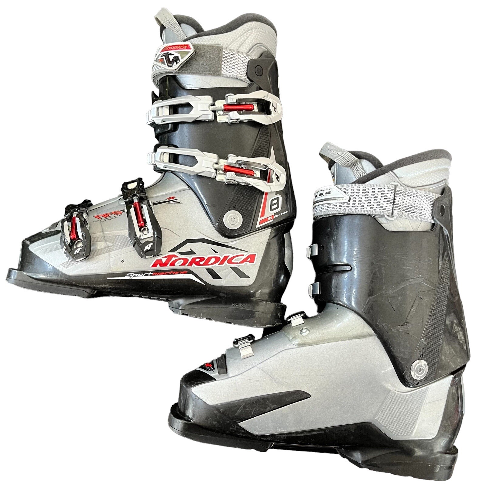 SALOMON Nordica 8 scarponi da sci macchina sportiva grigio alpino nero 65 Flex 260 265 NFS 305mm