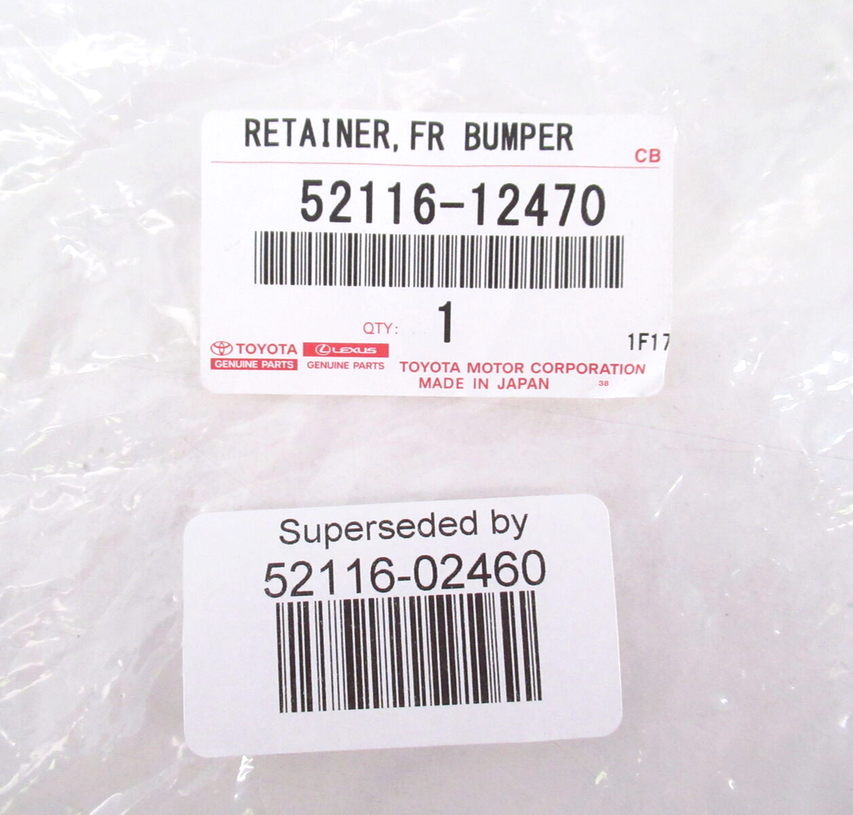 Genuine OEM Toyota 52116-02460 Driver LH Front Bumper Side Support