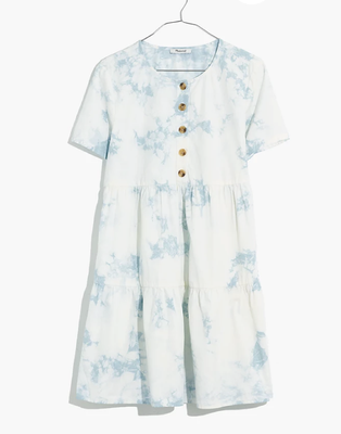 Short-Sleeve Tiered Mini Dress size 