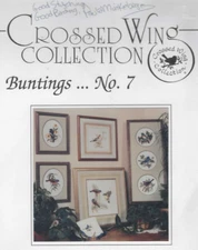 BUNTINGS #7--Crossed Wing Collection--Birds--Signed-Counted Cross Stitch Pattern