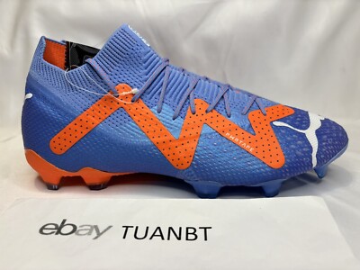 BRAND NEW PUMA Future Ultimate FG AG Mid Blue Glimmer Soccer Cleats 107165-01
