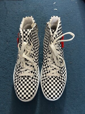 Love Moschino Men Hi Top Checkers Trainers UK Size 8/42 UK