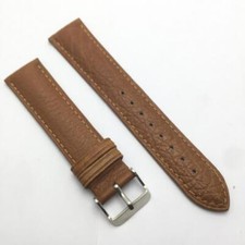 20 mm Hirsch Camel Grain Genuine Leather Watch Band Strap ALM107RM2