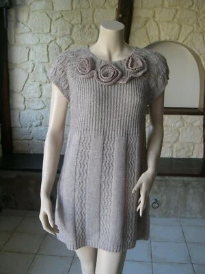 Très jolie robe en laine taille S/M = 38 marque "For her" - Photo 1/4