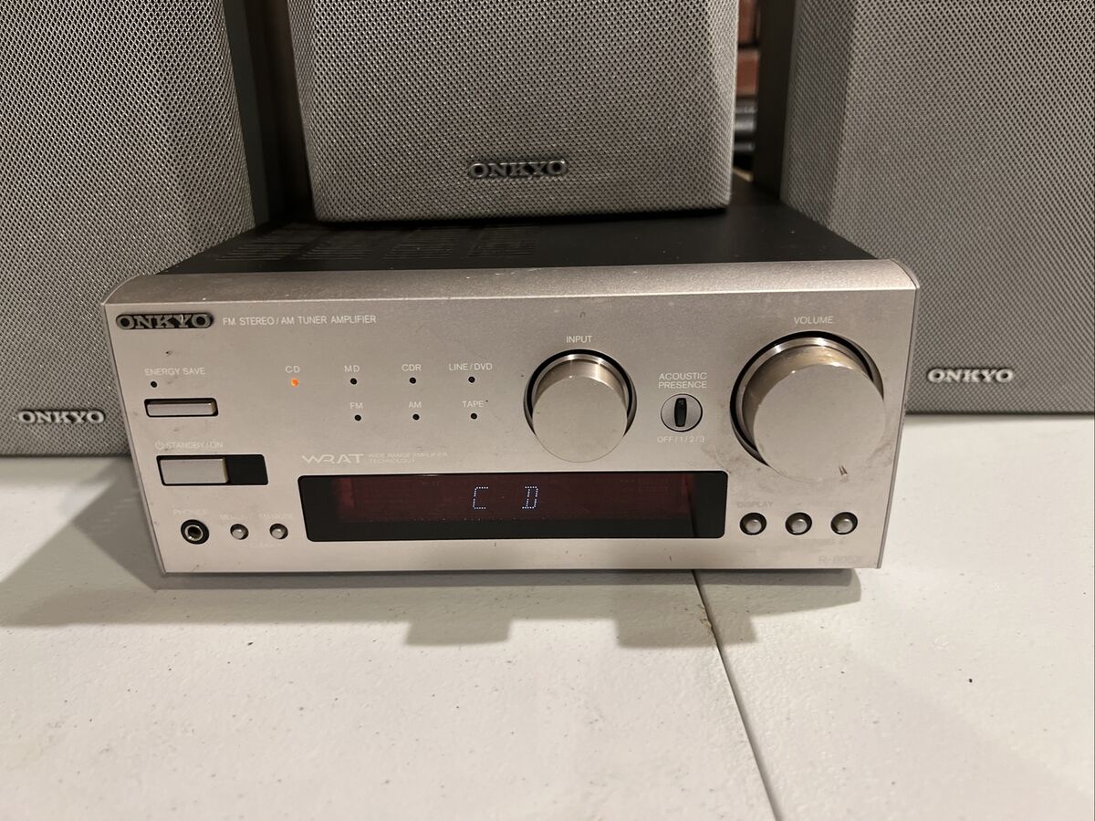 Onkyo R-805X FM Stereo / AM Tuner Amplifier Unit Silver Used Onkyo R-805X FM Stereo / AM Tuner Amplifier Unit Silver Used