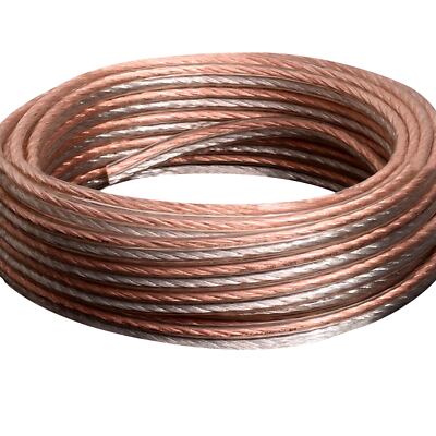 50ft 22 GA Parallel Speaker Wire Zip Cable OFC Copper Car Home Marine Audio HiFi