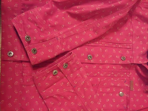 RALPH LAUREN Authentic Dry Goods Womens Size L Brick Red Jean Denim Jacket - Picture 7 of 9